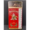 Image 2 : Vintage Budweiser Anheuser Busch Wood Sign with Working Thermometer 17.25" Tall