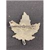 Image 3 : Quality Enamel and Sterling Maple Leaf Brooch