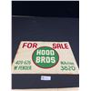 Image 1 : For Sale Hood Bros Marine Tin Sign 20 x14"