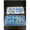 Image 2 : Lot of 3 BC License Plates - 1963 1963 1970