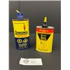 Image 1 : Lot of 2 Tins - Ronsonol Lighter Fluid 4 Fluid Ounce Tin and Outers 445 Gun Oil 3 Ounce Tin