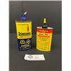 Image 2 : Lot of 2 Tins - Ronsonol Lighter Fluid 4 Fluid Ounce Tin and Outers 445 Gun Oil 3 Ounce Tin