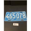 Image 1 : BC 1965 License Plate