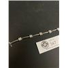 Image 2 : .925 Sterling Silver with 6 Cubic Zirconia Stones Bracelet (Clasp Damaged)