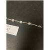 Image 3 : .925 Sterling Silver with 6 Cubic Zirconia Stones Bracelet (Clasp Damaged)