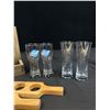Image 3 : Bar Lot - Flight Holders, Mission Raceway Bottle Opener woth Lot of 7 Draft Beer Glasses