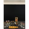 Image 1 : Bar Lot - Flight Holder, Donkey Kong Bottle Opener with Assorted Glassware