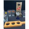 Image 4 : Bar Lot - Flight Holder, Donkey Kong Bottle Opener with Assorted Glassware