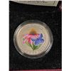 Image 3 : 2013 25-Cent Coloured Coin Purple Coneflower Eastern Tailed Blue in Original Box Royal Canadian Mint