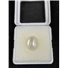 Image 2 : Moonstone Cats Eye Effect 4.885ct 11.55 x 9.41 x 5.96mm Oval Cabochon Brazil Untreated