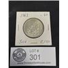 Image 1 : 1963 Canadian Silver 50 Cent Coin - EF40