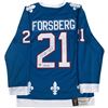 Image 1 : PETER FORSBERG SIGNED QUEBEC NORDIQUES HOCKEY JERSEY (FROZEN POND COA)