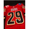 Image 1 : Dillon Dubé Signed Flames Jersey (East Coast Sports Collectibles COA)