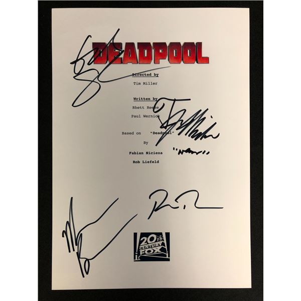 DEADPOOL CAST SIGNED SCRIPT COVER (RA COA)