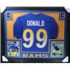 Image 1 : AARON DONALD SIGNED AND CUSTOM FRAMED RAMS JERSEY (JSA COA)