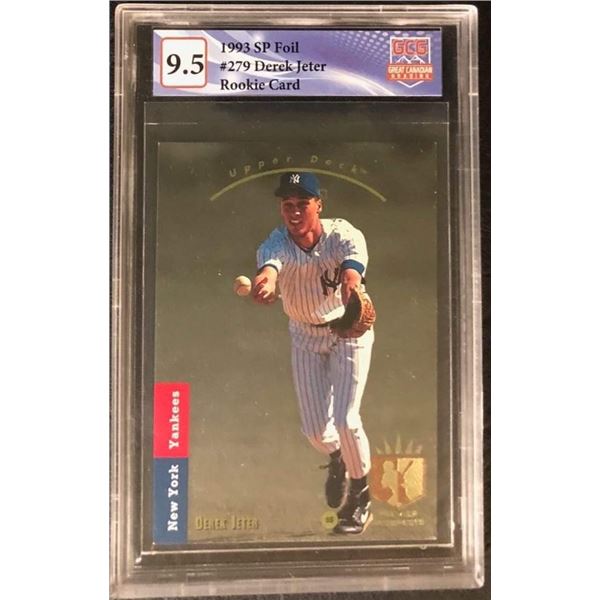 1993 SP FOIL NO.279 DEREK JETER ROOKIE CARD (GCG 9.5)