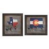 Image 1 : Custom State Flag Framed Tin Sign