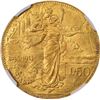 Image 2 : Italy 1911 R Gold 50 Lire "50th Anniversary of Kingdom".  FR-25  NGC MS61