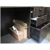 Image 5 : Wooden 'L' Shaped Desk 66"x76" w/ Haworth Chair, File Drawers & Contents (Stand not included)