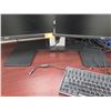Image 5 : Qty 3 Dell Computer Monitors, Cables & Keyboard