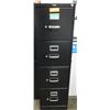 Image 1 : HON Black Metal 4 Drawer File Cabinet