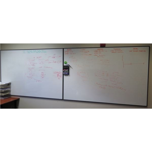 Qty 2 Quartet Dry Erase White Board Wall Mounted w/ Eraser & Pens 72 x48 