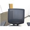 Image 8 : Round Black Table w/ 4 Haworth Rolling Office Armchairs (Contents not included)
