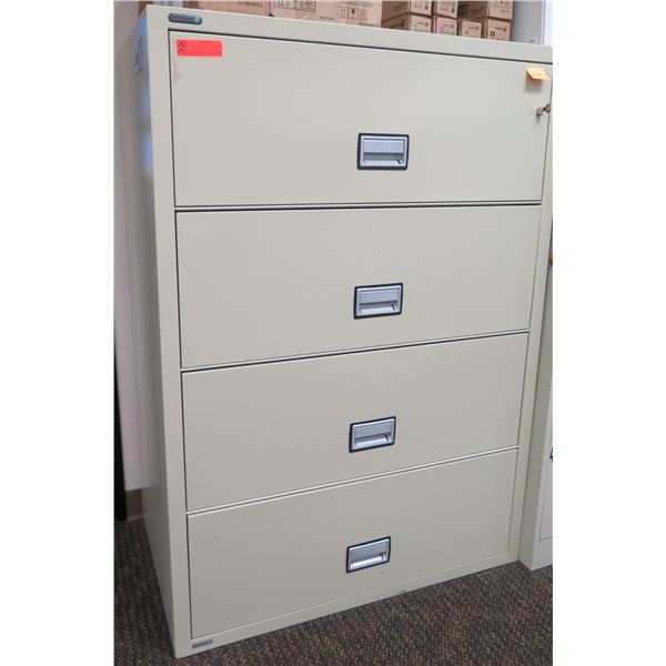 Phoenix Fireproof 4-Drawer Locking Metal File Cabinet (Very Heavy)