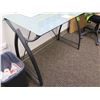Image 2 : Black 3 Piece Table w/ Frosted Top 37"x24"x29"