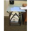 Image 3 : Black 3 Piece Table w/ Frosted Top 37"x24"x29"
