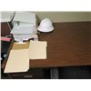 Image 3 : Wooden  Desk 66"x36"x30"H w/ Rolling Chair & File Drawers (Contents not included)