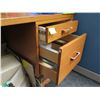 Image 7 : Wooden  Desk 61"x30"x28"H w/ File Drawers (Contents not included)