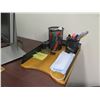 Image 6 : Metal Wood Laminate Desk 60"x30" w/ Rolling Chair (Contents Not Included)