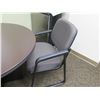 Image 5 : Round Black Table 42"Dx29"H w/ 2 Armchairs & Sanyo Mini Refrigerator SR-366S