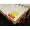 Image 2 : Long Wooden Table 97"x47"x41"H w/ White Top (Contents not included)