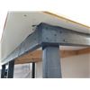 Image 3 : Long Wooden Table 97"x47"x41"H w/ White Top (Contents not included)