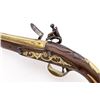 Image 2 : Ornate Antique English Brass-Barrel Flintlock Dueling Pistol