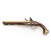 Image 4 : Ornate Antique English Brass-Barrel Flintlock Dueling Pistol
