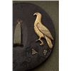 Image 3 : Antique Japanese Tsuba - Dark Copper/Gold Hawk, Signed