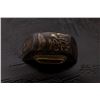 Image 7 : Antique Japanese Tsuba - Dark Copper/Gold Hawk, Signed