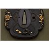 Image 10 : Antique Japanese Shakudo/Nanako Tsuba - Shi-Shi Dogs & Flowers