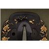 Image 3 : Antique Japanese Shakudo/Nanako Tsuba - Shi-Shi Dogs & Flowers