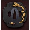 Image 2 : Daisho Set of Antique Japanese Tsubas - Shakudo/Nanako Dragons, Signed