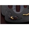 Image 4 : Daisho Set of Antique Japanese Tsubas - Shakudo/Nanako Dragons, Signed