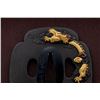 Image 5 : Daisho Set of Antique Japanese Tsubas - Shakudo/Nanako Dragons, Signed