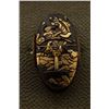 Image 4 : Antique Japanese Soft Metal Tsuba and Fuchi/Kashira - Samurai & Waves, Signed