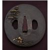 Image 7 : Antique Japanese Soft Metal Tsuba and Fuchi/Kashira - Samurai & Waves, Signed