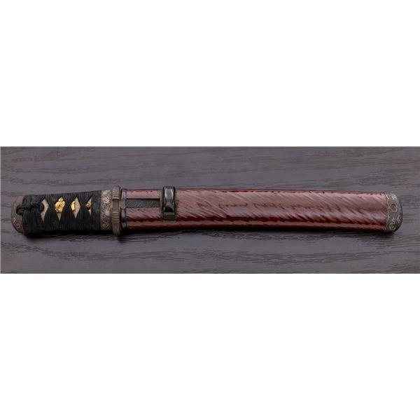 Antique Japanese Tanto Koshirae, Iron and Silver Fittings