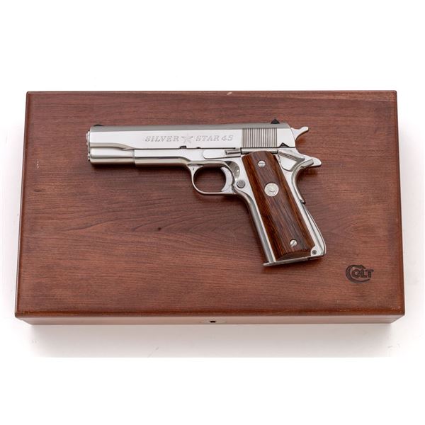 Limited Edition Cased Colt Government Model Silver Star 45 Semi-Automatic Pistol