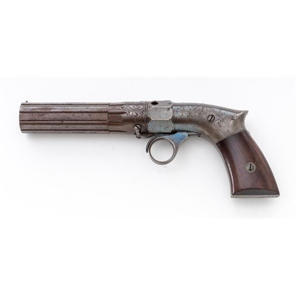 Antique Robbins & Lawrence Double Action Pepperbox Pistol
